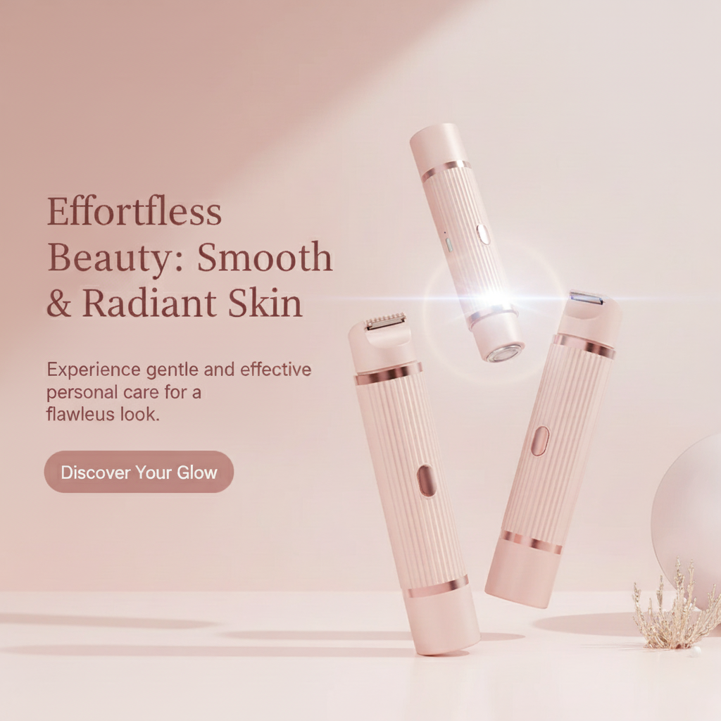 2 in 1 Waterproof Double Headed Rechargeable Women Hair Shaver Painless Lady Epilator for Pubic Face Underarm Legs